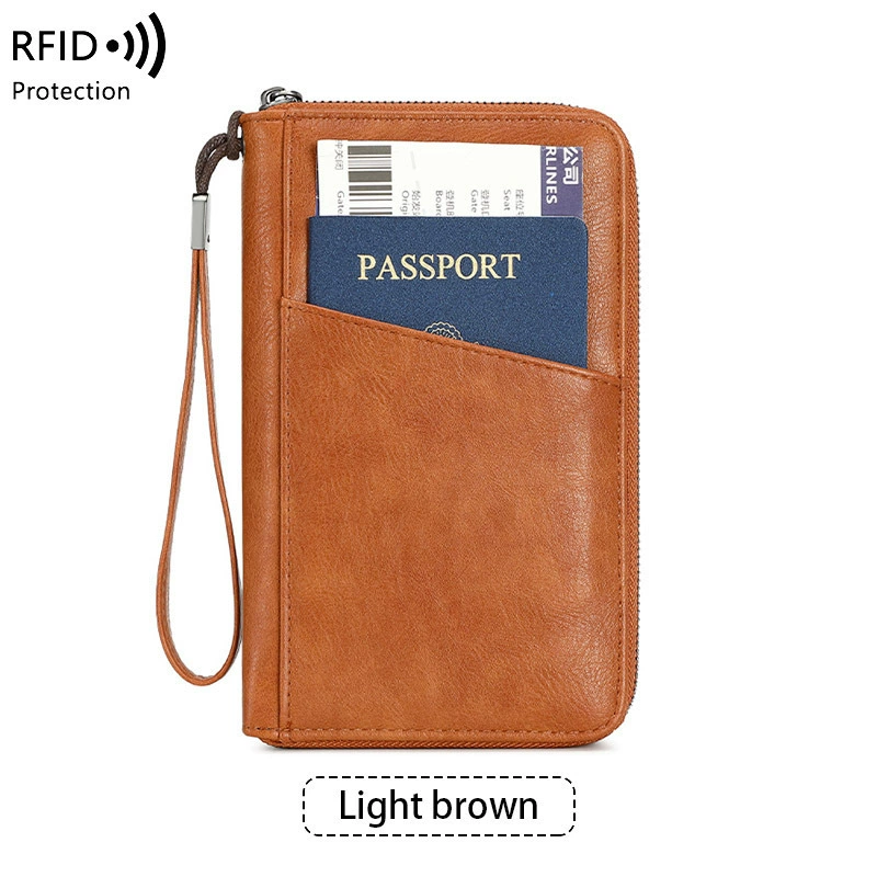 Кошелёк-паспорт RFID-защита, универсальный органайзер на молнии, сумка для путешествий