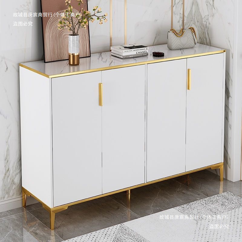 奶油风入户鞋柜家用门口玄关柜客厅收纳柜室内外楼道走廊收纳鞋架