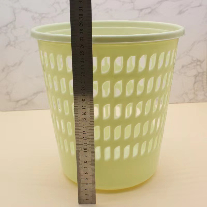Household Plastic Trash Bin Large Diameter Large Capacity Trash Bin Kitchen Bedroom Bathroom Multi-Scene Trash Bin