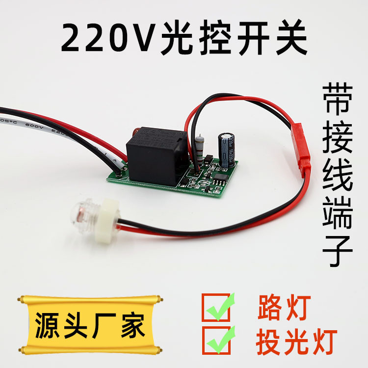 220V光控开关 户外路灯壁灯光感器 防水光敏探头易安装感应器