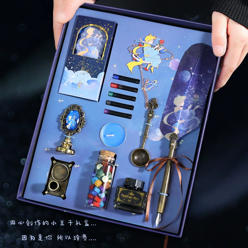 Pen, set, calligraphy, gift box, European style, English, Chinese style