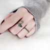 Fashionable brand ring, Korean style, internet celebrity, on index finger, 925 sample silver