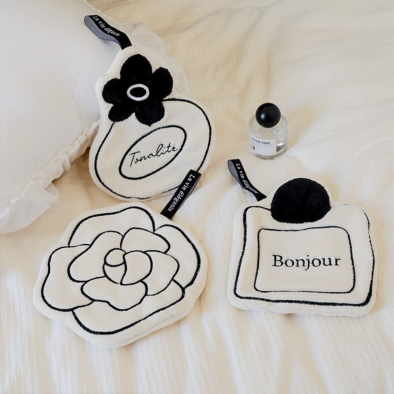 French-Style Small Fragrance Hand Towel, Simple and Hangable Bathroom Hand Towel, Kitchen Water-Wiping Thickened Quick-Drying Towel
