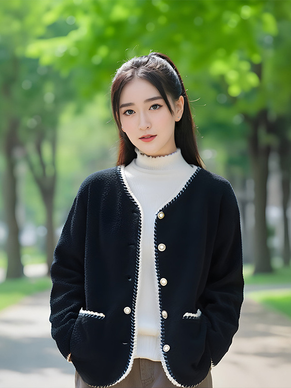 130-320 Plus Size Women's Small Fragrant Style Jacket 2025 Autumn and Winter New Fat mm Imitation Lamb Polar Fleece Design