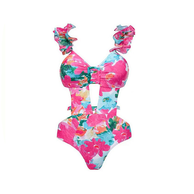 210g Weight Sleeveless Sleeve Length Polyester Fabric Type Regular Top Length One-pieces Tops Type 2 Pieces Set Quantity Swimming Pool, Swimming Occasion V Neck Neckline Regular Fit Fit Type Ditsy Floral Pattern Women's Gender Elegant Style Women's Elegant Lady Ditsy Floral 2 Pieces Set One Piece Swimwear 3