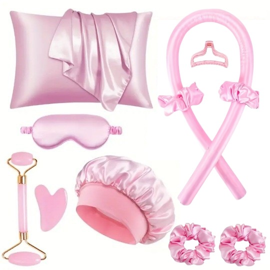 Comercio exterior transfronterizo sin rizador de calor, traje de venta caliente de Amazon, gorras para los ojos, gorros de ducha, sin calor, sin daño, almohada con cremallera individual