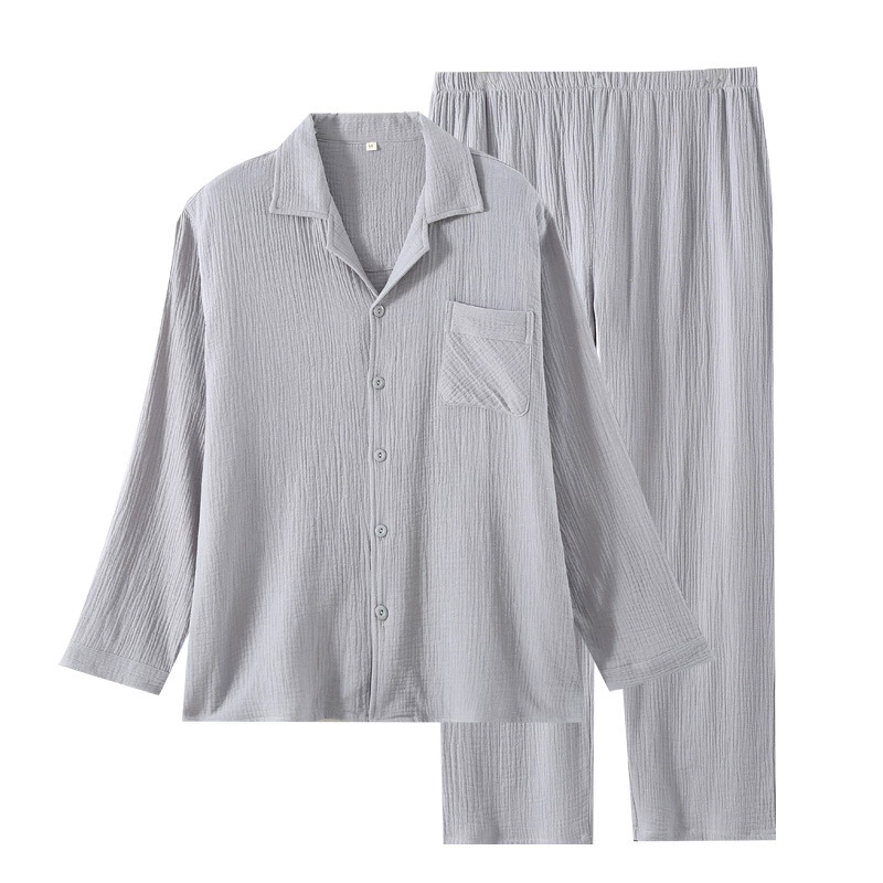 Уютный oversized демисезонный хлопковый пижамный костюм с кардиганом, длинными рукавами и брюками