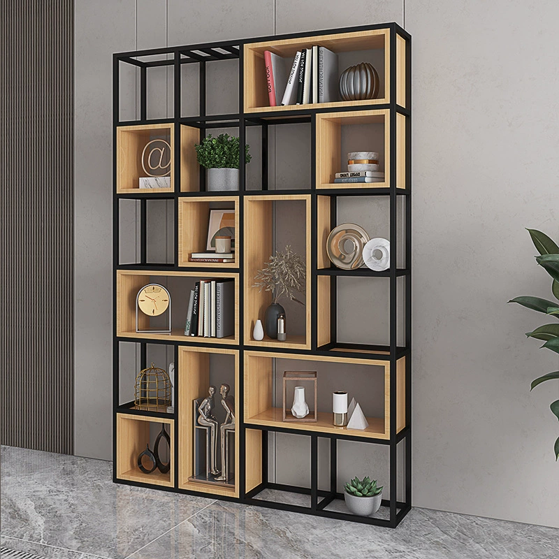 Простая книжная полка на полу стеллажа промышленный ветер экран витрина витрина офисная стойка для цветов