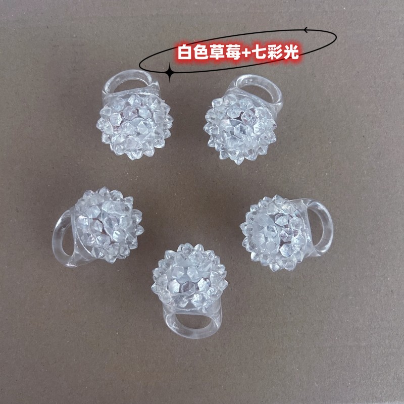 LED pelo dedo luz dedo intermitente luz mercado de la noche puesto juguete niños flash anillo de goma suave