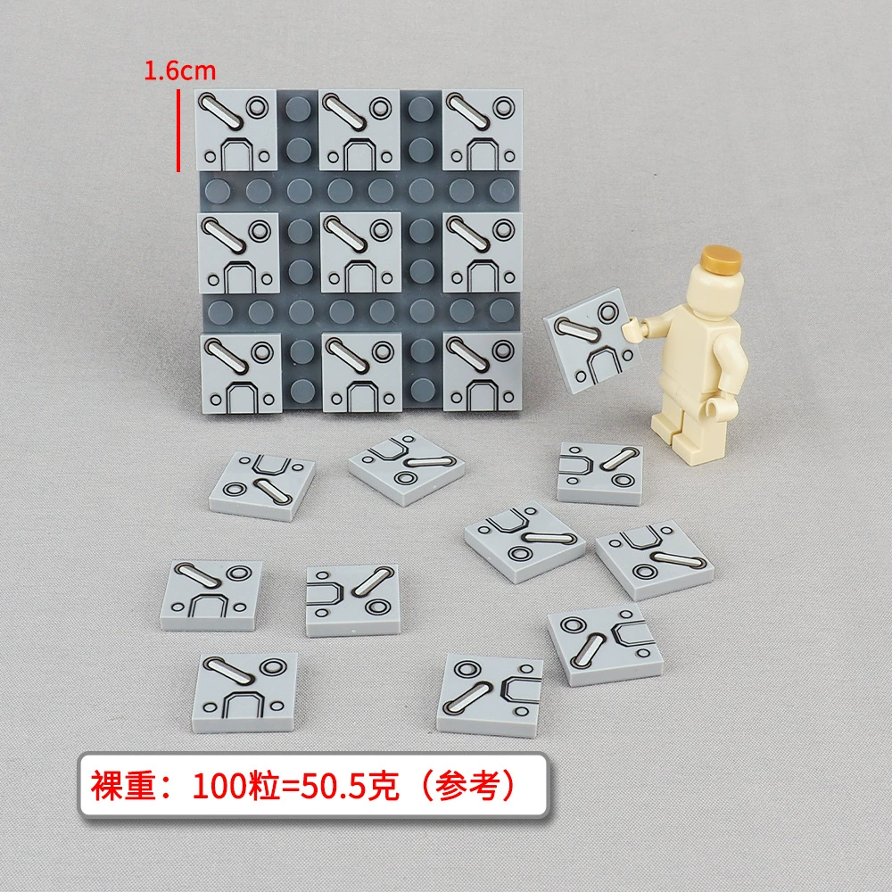 Cross-border iron circle pipe pattern printed building blocks 3068bpb1931 parts military equipment small particle toys