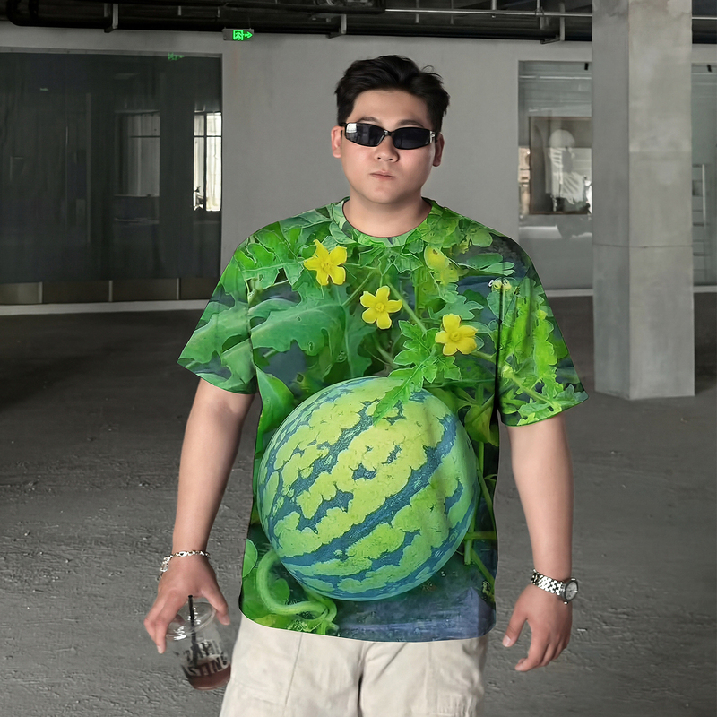 3D Digital Printing Funny Watermelon Men's Short-Sleeved T-Shirt Top 2026 New Summer Pajamas Home Wear Casual 3D Digital Printing Funny Watermelon Men's Short-Sleeved T-Shirt Top 2026 New Summer Pajamas Home Wear Casual