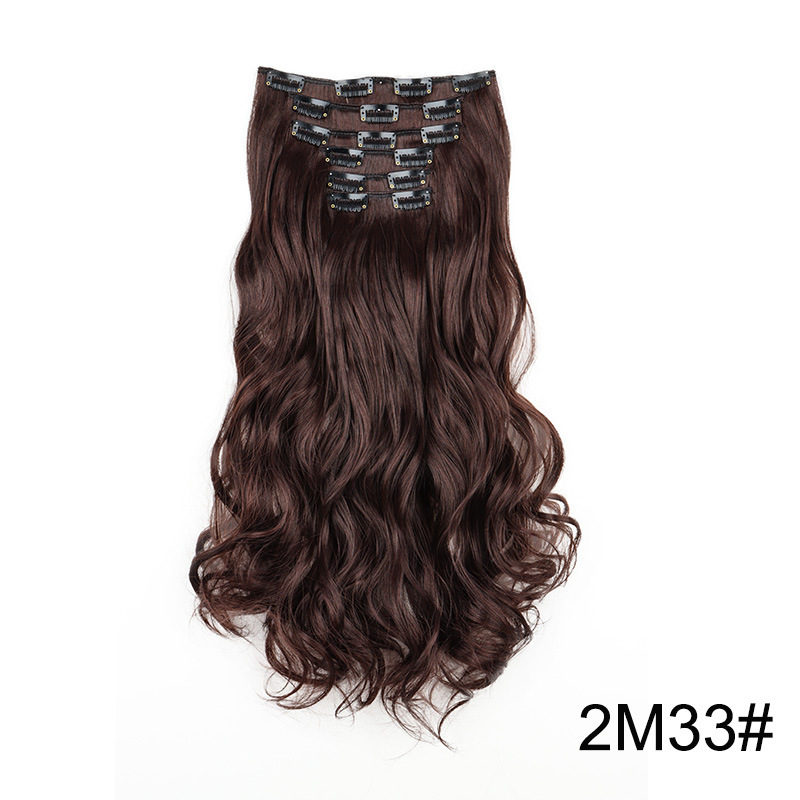 假发片女 接发片6件套 欧美16卡子发长卷发现货Curly Wig|undefined