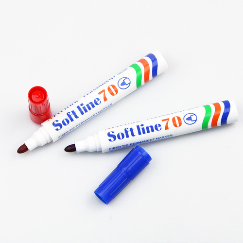 Shield Black Large Capacity Oil-Based Marker Red Blue Quick-Dry Erasable Logistics Label Marker