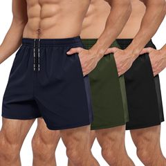 国境を越えたアマゾンで人気の男性速乾ズボン三分とジッパーポケットのフィットネスとカジュアルなランニングパンツ