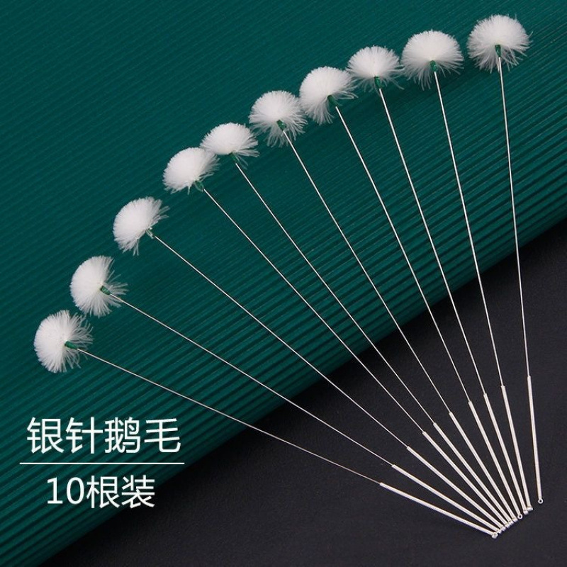 Herramientas de orejas, agujas de plata, palo de ganso, palo de caballo, palo de orejas, conjunto profesional de orejas, cuchara de orejas