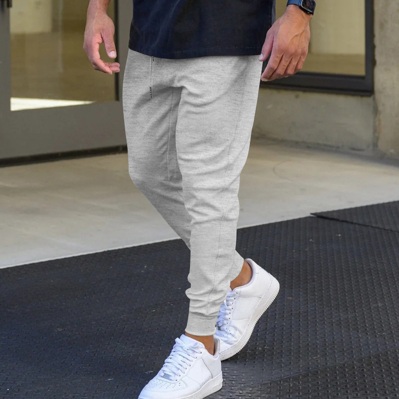 Versatile Men's Slim Fit Casual Pants With Tether Detail_voghion.com