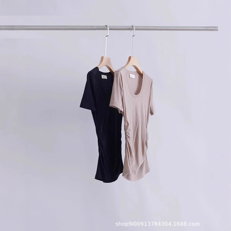 GAO grade slim ~ Japan JIN cotton ~ slim pleated short sleeve T-shirt