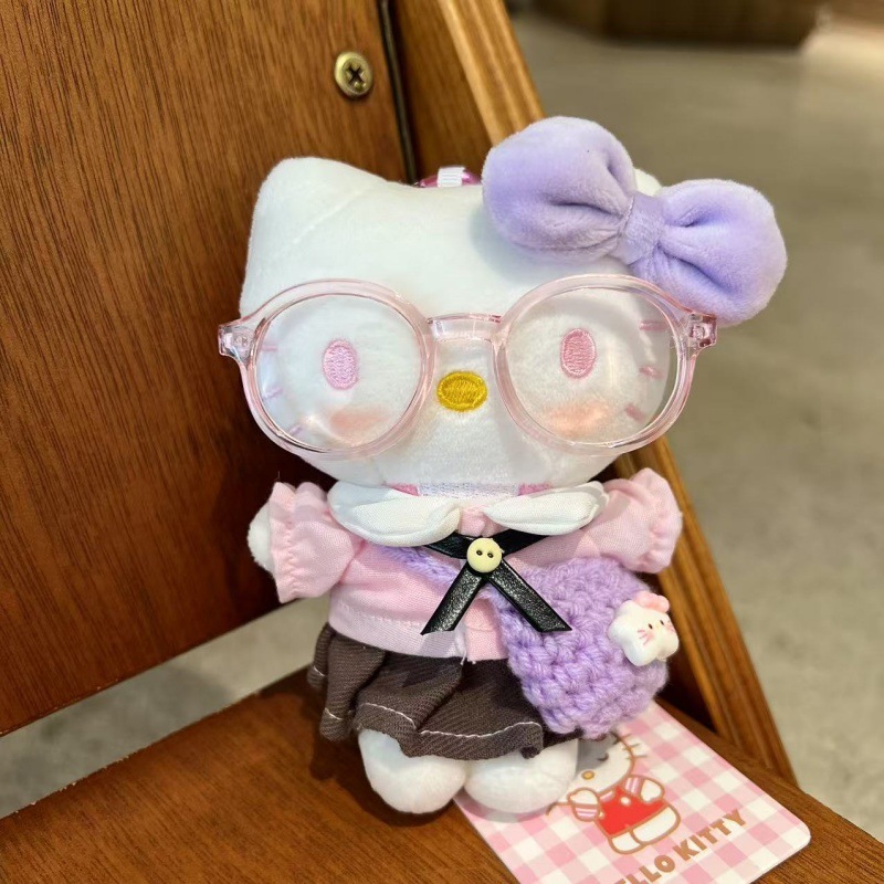 网红爆款正版HelloKitty钥匙扣diy戴珍珠耳环的少女套装kt包挂件|undefined