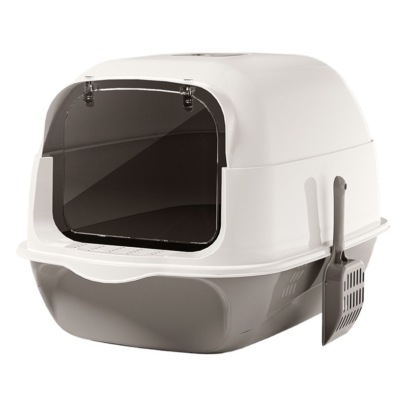 De gran tamaño totalmente cerrado gato caja de arena Splash desodorante gato inodoro superior es gato caja de arena al por mayor en stock
