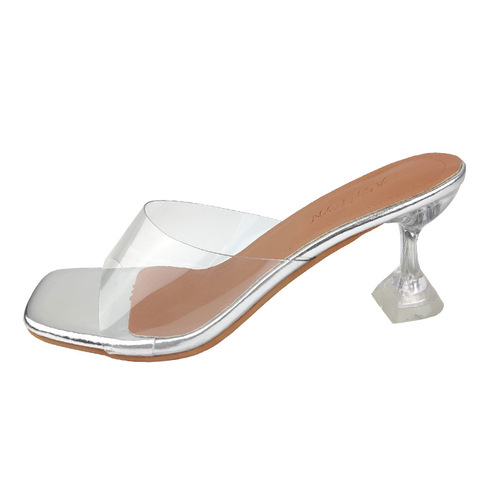 Women's slippers  High heels PVC Summer sandals for women, outdoor wear, large size