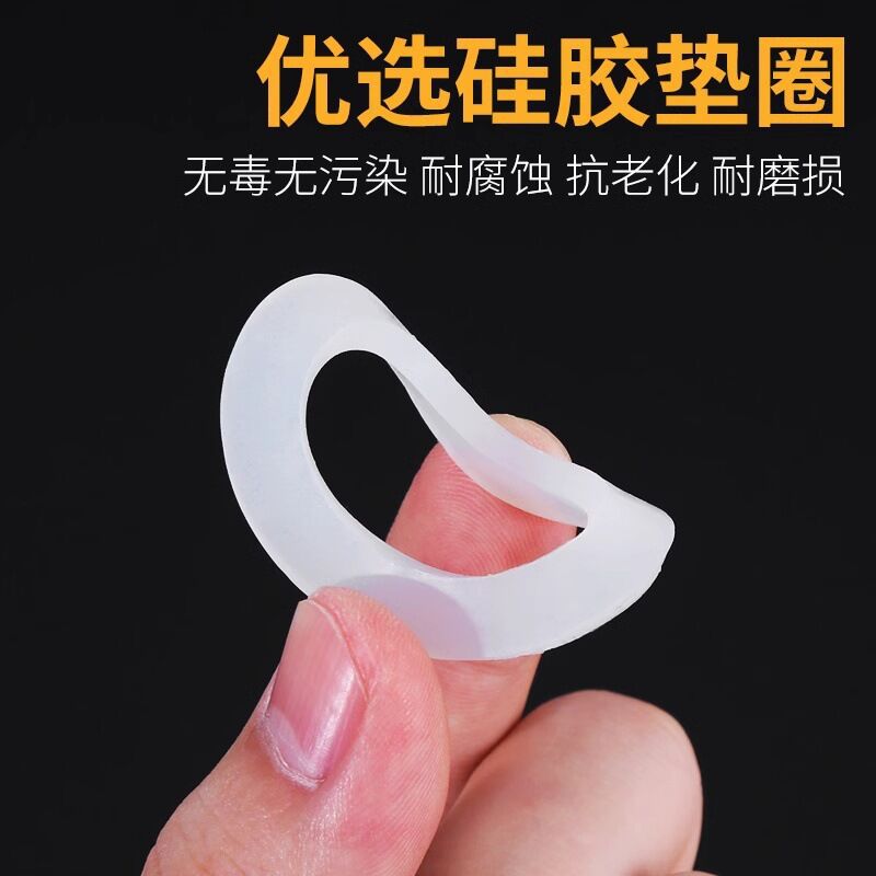 4 puntos de goma del grifo almohadilla de goma anillo de sello manguera de la cocina accesorios de ducha a prueba de fugas almohadilla de silicona con filtro neto