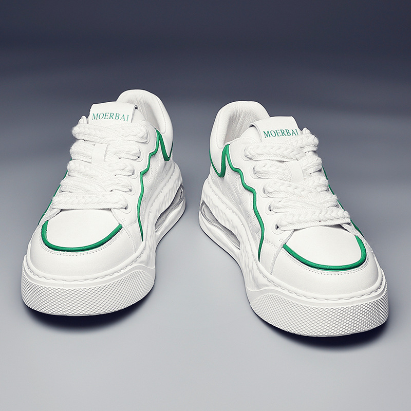 Men's Casual Leather Trainers Breathable Versatile Sport Shoes_voghion.com