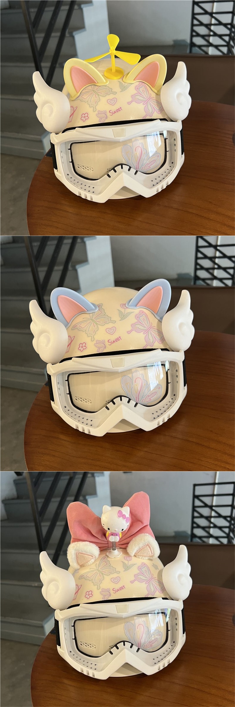 3C Certified Adult Electric Vehicle Helmet Kitty Cat Helmet Summer Sunscreen Breathable Adjustable