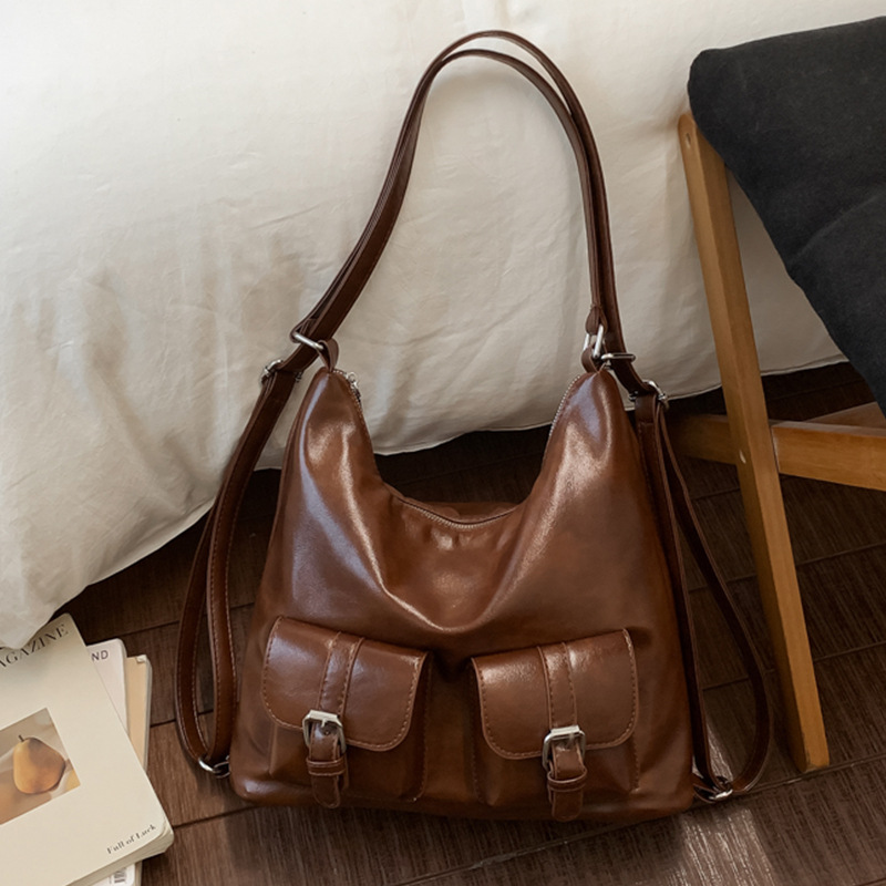 Large Capacity Women's Shoulder Bag Versatile Commuter Handbag_voghion.com