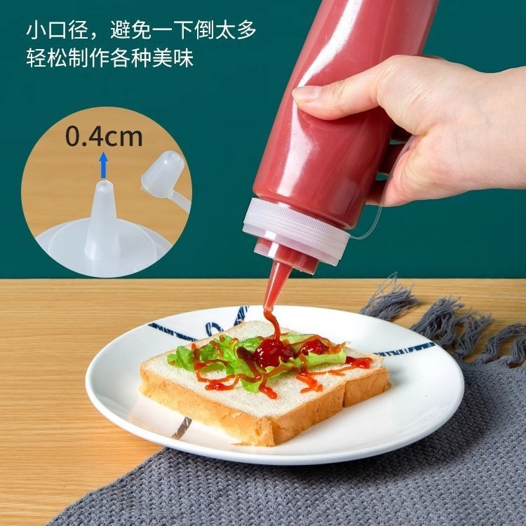 スクイーズソースボトル トマトサラダドレッシング 透明プラスチック先端スクイーズ業務用オイルボトル 調味料ソースボトルセット|undefined