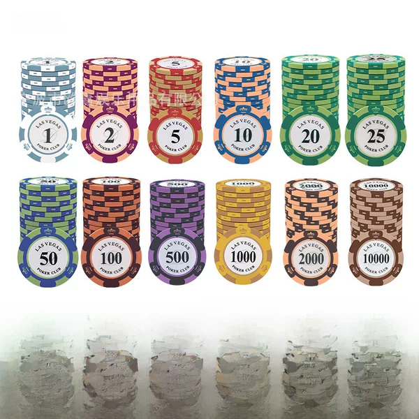 Crown Clay Chips, Mahjong, Texas Hold'Em Poker Special Chips, Casino Entertainment Plastic Tokens, Reward Cards