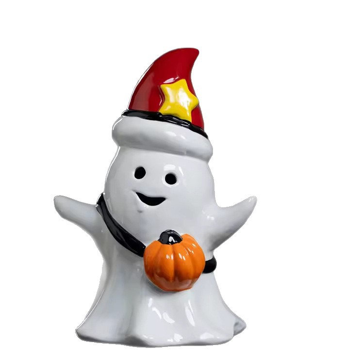 Halloween creativo fantasma de cerámica de cerámica regalo de fiestas decoración fantasma de taza de cerámica de banana decoración del hogar