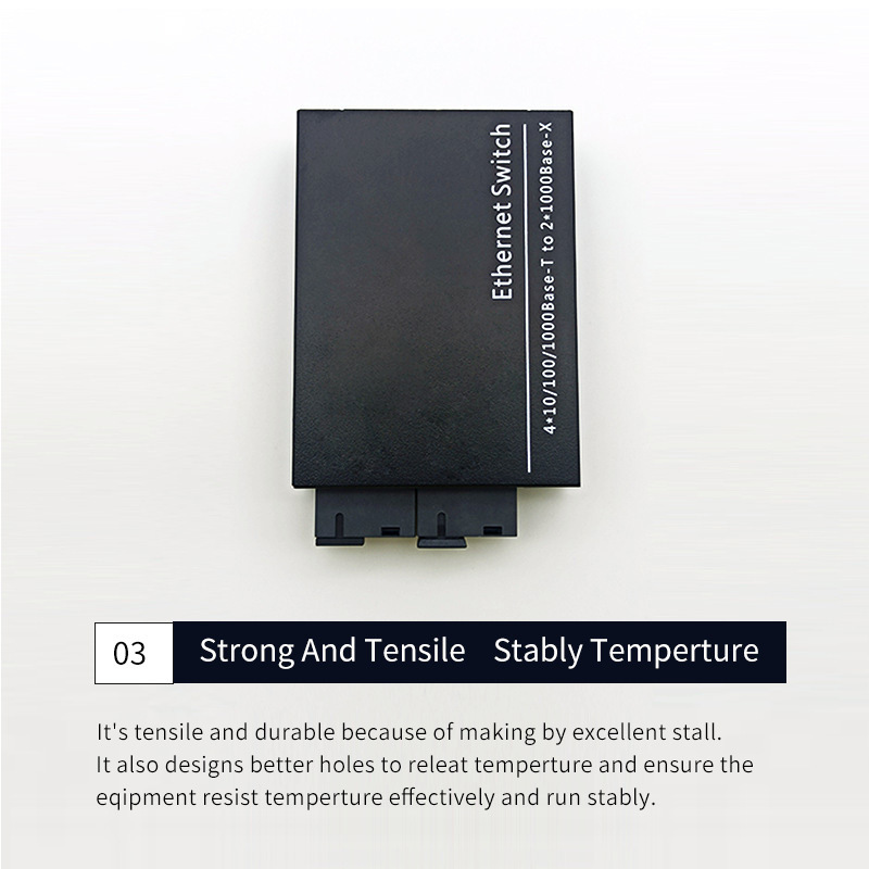 工厂直销1000M千兆单模单纤双纤2光4电光纤收发器交换机20公里