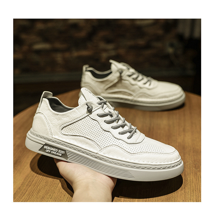 Herren Sneaker Atmungsaktive Freizeitschuhe In Weiss_voghion.com