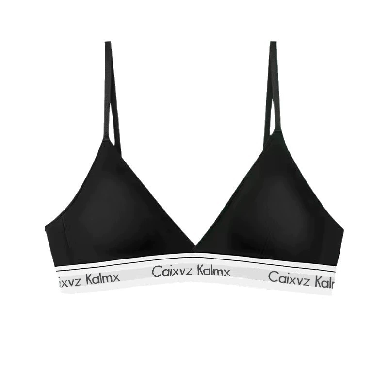 Cotton sports underwear, comfortable summer thin wireless bra, sexy bra top, set