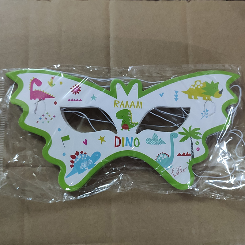 Amazon dibujos animados dinosaurio fiesta de cumpleaños traje triángulo bandera plato de papel caja de palomitas de maíz tapa de papel taza de fábrica de papel Yiwu