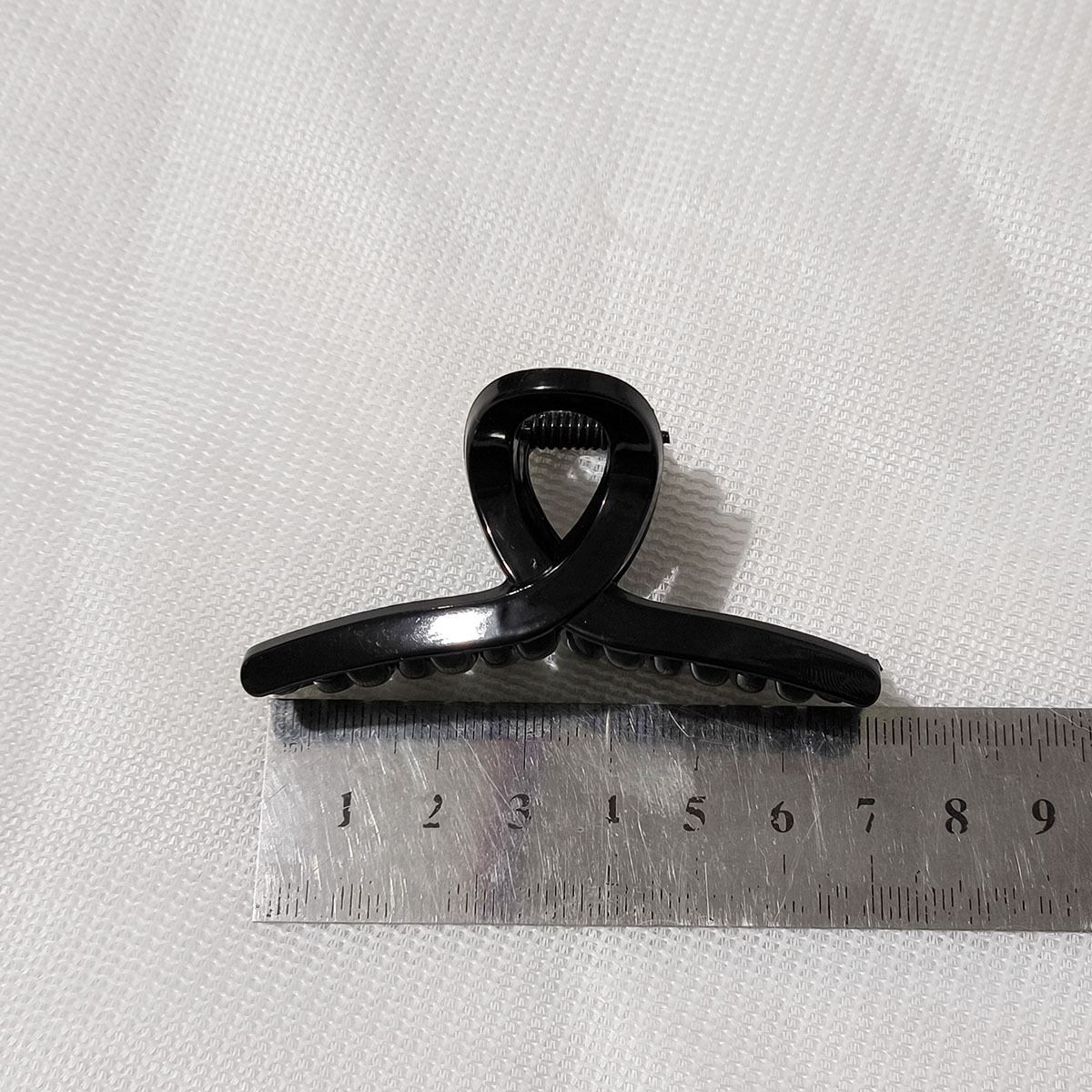 Pequeño clip de PC negro, clip de pelo sensorial de alto nivel, superficie brillante, menos clip de pelo de cola de caballo, material artesanal DIY