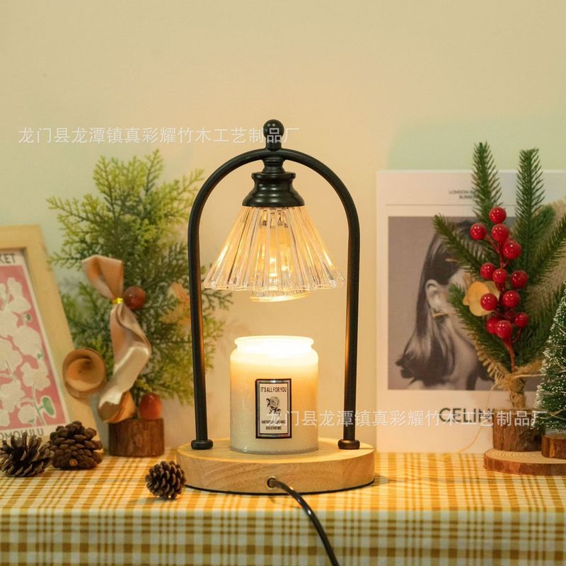 クロスボーダー香薫融蝋灯台座融灯台座原木香薫電気スタンド台座寝室夜灯実木台座|undefined