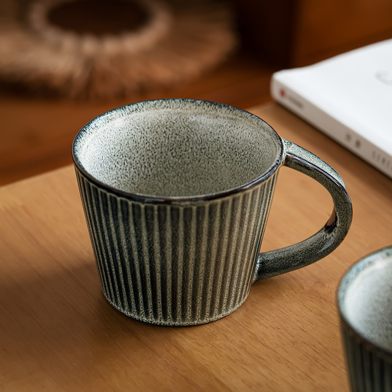 Retro hacer el horno viejo taza de cerámica casera taza de agua taza de café vertical taza de desayuno taza de leche