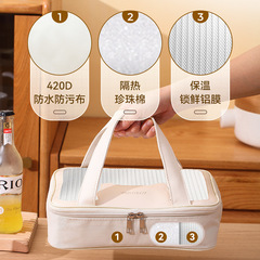 Yan portable lunch box insulation bag student picnic aluminum foil cold ice bag office worker portable lunch bag lunch box bag