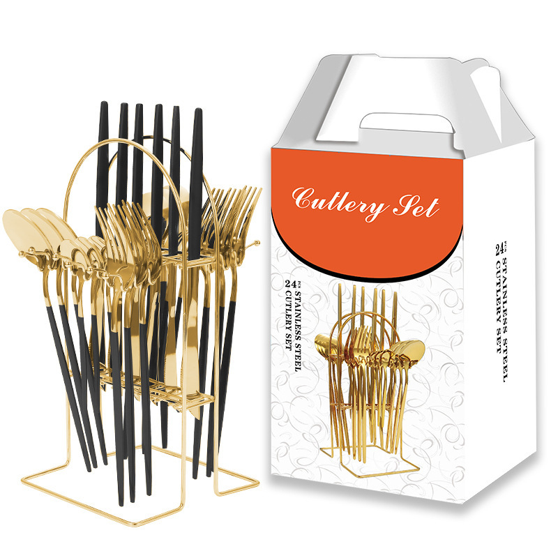 D타입 [행거] 골드+블랙 24점 세트