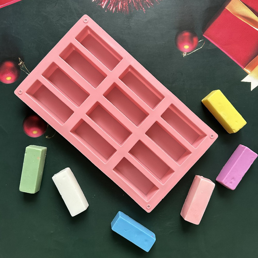 12 líneas 133 molde de silicona pastel helado pudín molde de postre jabón utensilios