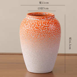 手工简约欧式粗陶老桩陶罐透气紫砂多肉花盆家用三角梅月季兰花盆