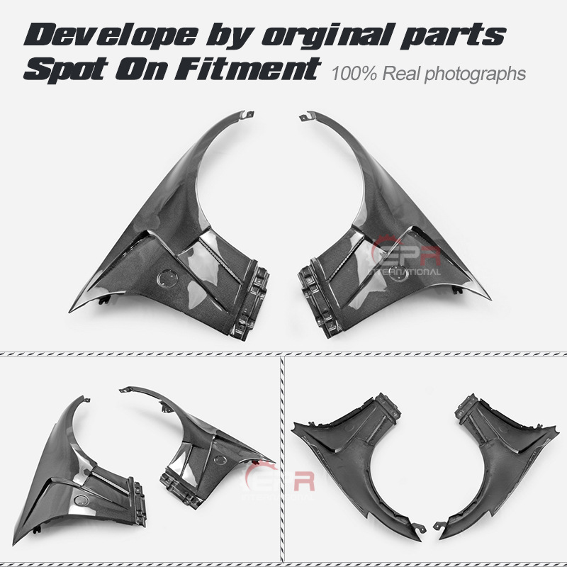 Suitable for Nissan 350Z modification, Demon Z33 carbon fiber front fender, EPA model perforated front fender upgrade