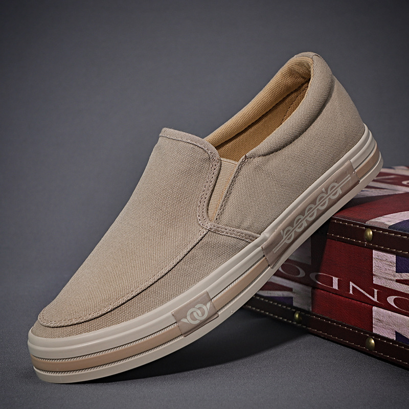 2023 primavera y otoño nuevos zapatos de hombre de moda casual transpirables, zapatos de lona de suela suave de corte bajo de todo fósforo