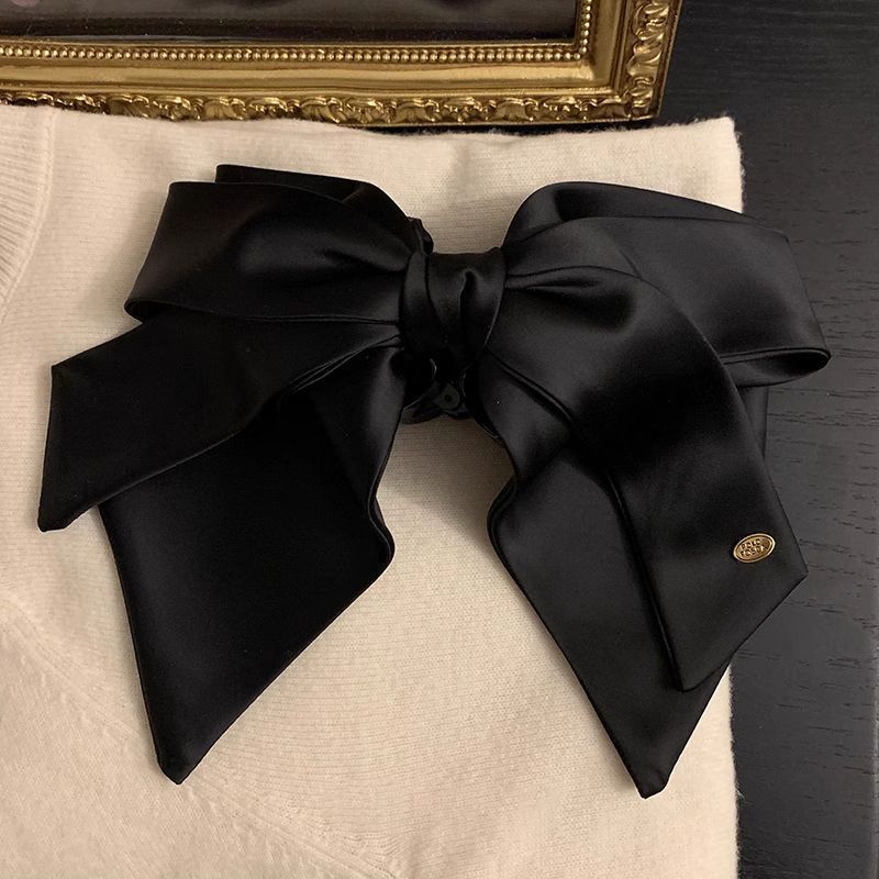 2025 Nuovo stile coreano elegante fiocco nero fermaglio per coda di cavallo versatile accessorio per capelli squisito_voghion.com