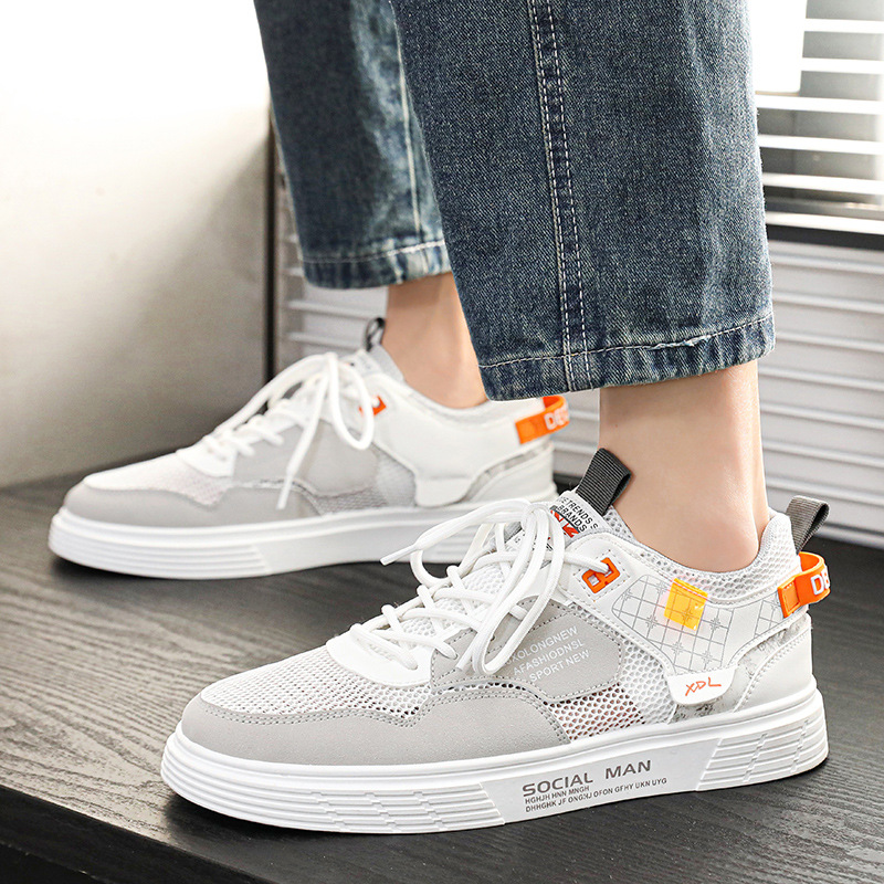 Zapatillas Deportivas Transpirables de Malla para Jóvenes, Estilo Universitario, de Caña Baja, con Bloques de Color, Retro, Casuales, para Hombre, Moda Primavera 2026