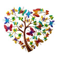 跨境电商爆款家居艺术装饰金属墙壁艺术生命之树彩色壁挂雕像摆件