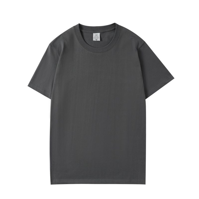 重ポンド230グラム純綿丸襟ゆるいtシャツカジュアル純色半袖tシャツ男女上着同タイプのシャツ|undefined