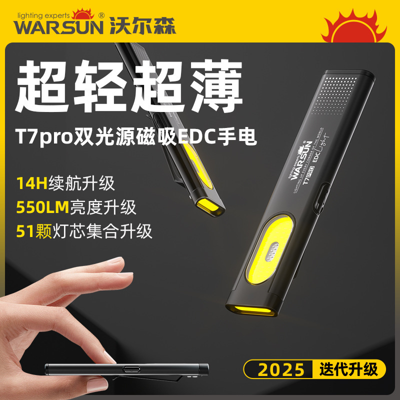 Wolsen T7Pro Flashlight Strong Light Rechargeable Ultra-Bright Outdoor Long-Range Small Portable Flashlight Super Strong Led Micro Work Light Wolsen T7Pro Flashlight Strong Light Rechargeable Ultra-Bright Outdoor Long-Range Small Portable Flashlight Super Strong Led Micro Work Light