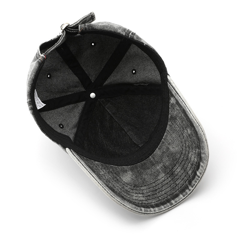 Personalidad coreana retro mujer primavera y otoño color sólido agujero agua lavable placa gorra gorra de lengua de pato hombre al aire libre sombrero de béisbol protector solar